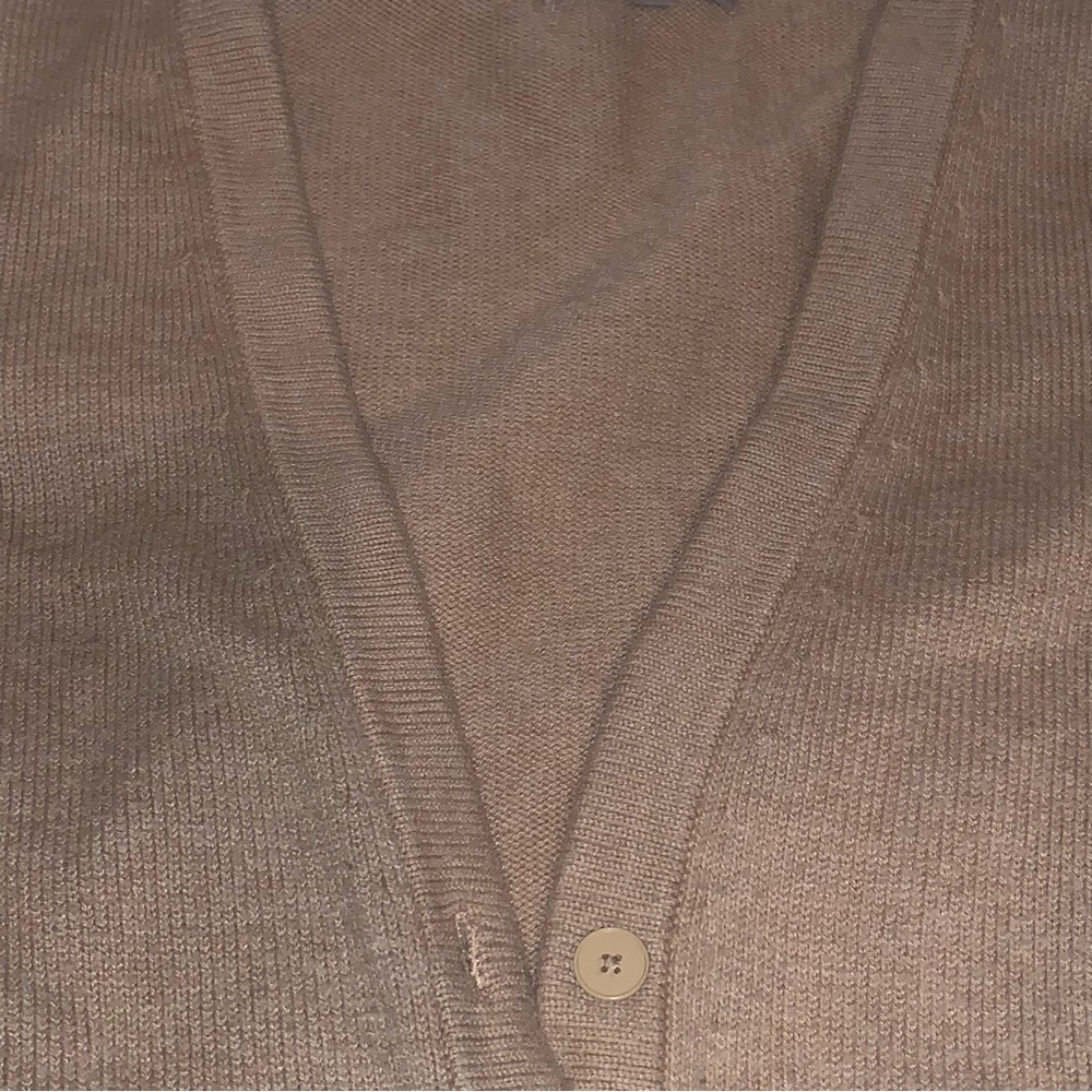 Five Button Wool Gap Patchwork Cardigan Sweater - image 8